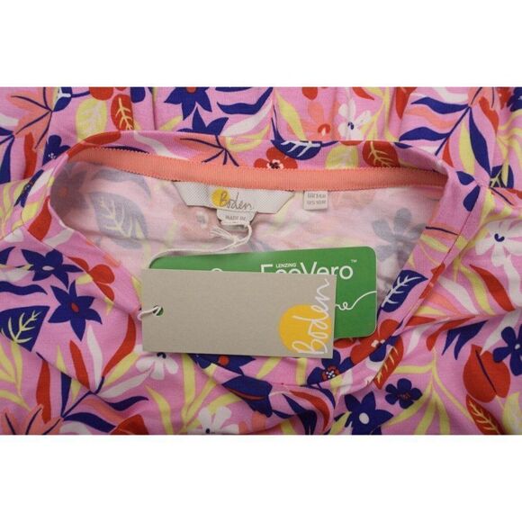 Boden Womans Amanda Midi Dress UK 14R US 10 Pink Multicolor Floral NWT - Picture 6 of 6